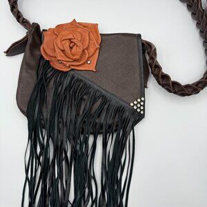 Rowdy Rose Leather Fringe Purse - One of a Kind